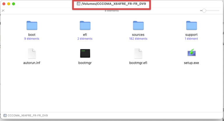 Montage de lISO volume